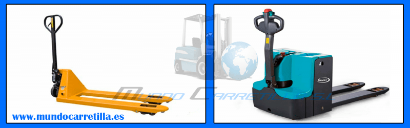 diferencia entre traspaleta electrica y manual